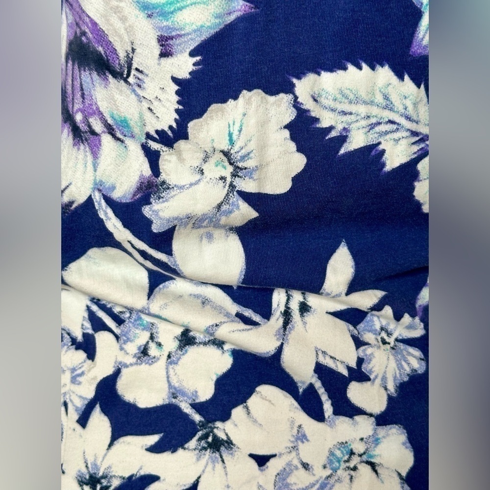 Soft Surroundings Shapley Anywhere Floral Faux Wrap Short Sleeve Dress - Picture 5 of 9